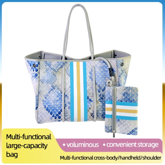 Blue patterned bag