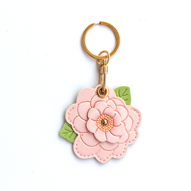 High Beauty Camellia Access Card Set Keychain
