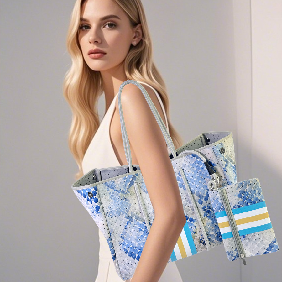 Blue patterned bag