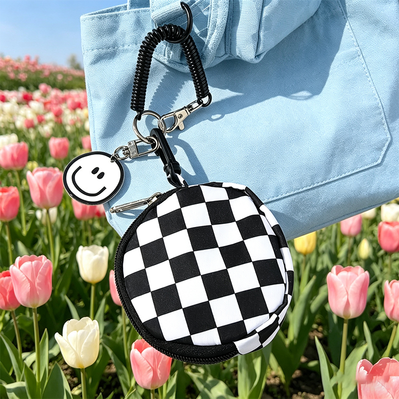 Multi functional loose change makeup headphone bag printed mini bag pendant