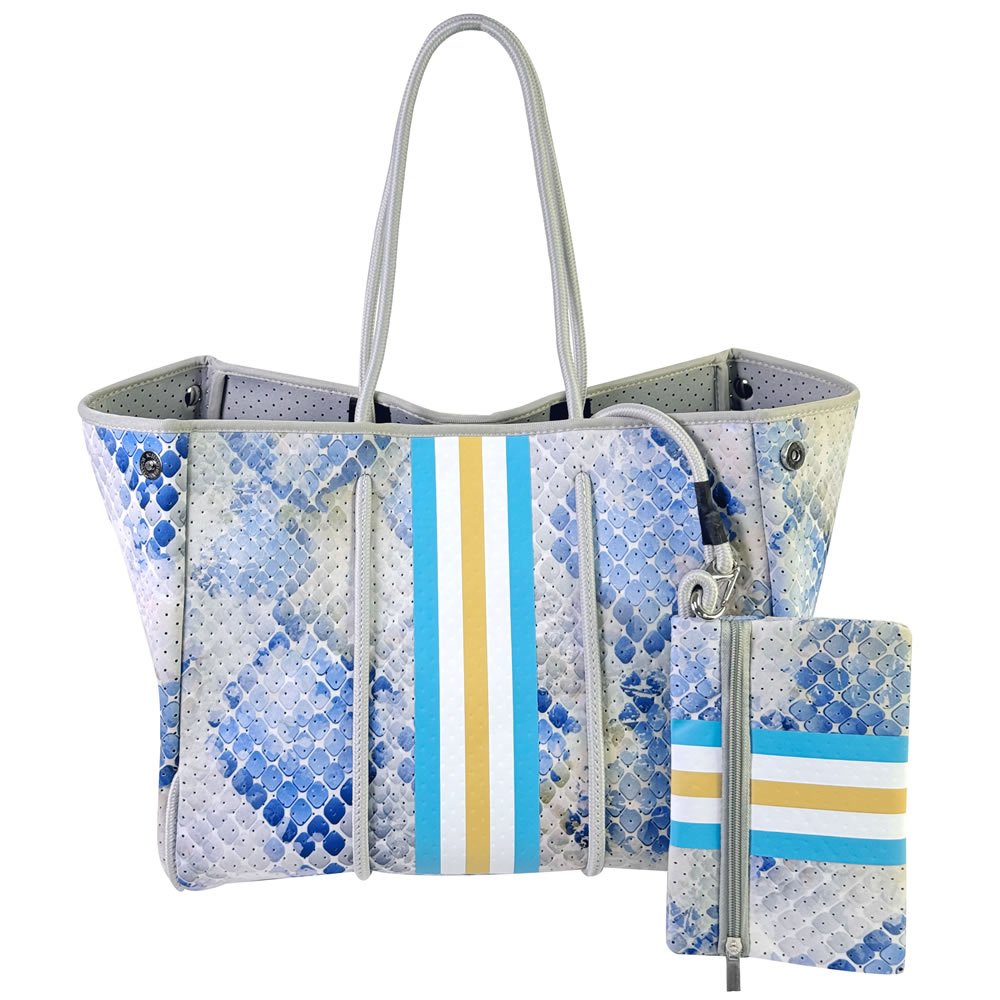 Blue patterned bag
