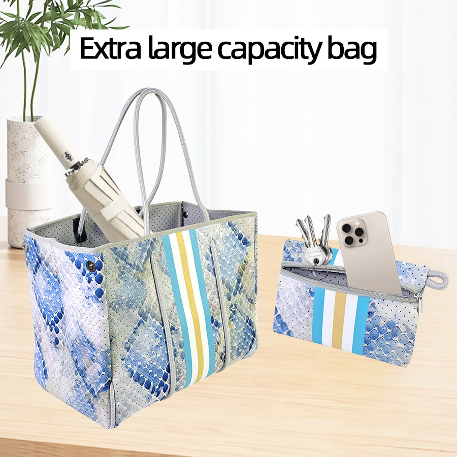 Blue patterned bag