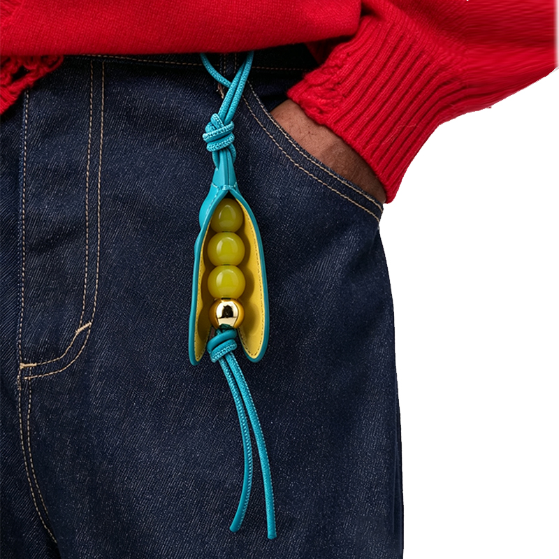 Creative pea pod pendant leather pendant