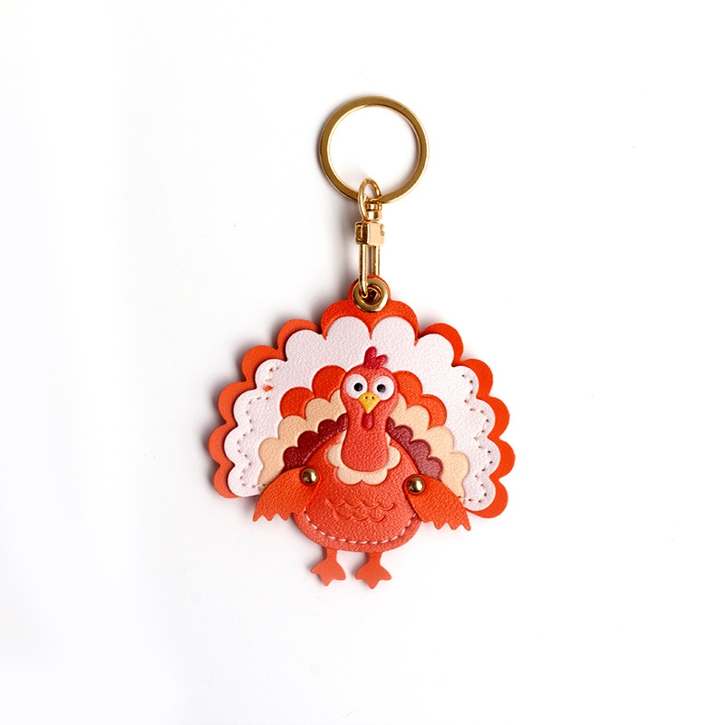 Turkey leather pendant keychain