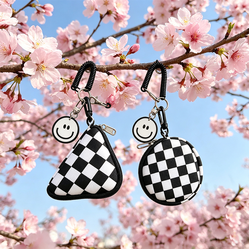 Multi functional loose change makeup headphone bag printed mini bag pendant